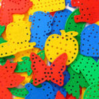 Plastic Lacing Animal Shape 32 Pcs | Montessori Sewing & Learning Activity Toy Set