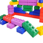 Hallonation Blocks 45 Pcs | Large Jumbo Mega Building Blocks for Kids STEM Play Set