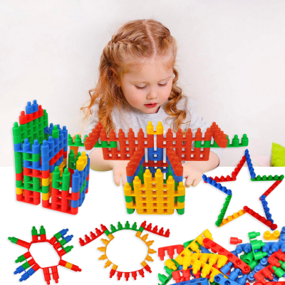 Interconnecting Bullets Stacking Blocks 105 Pcs | Kids Montessori STEM Building Toy Set