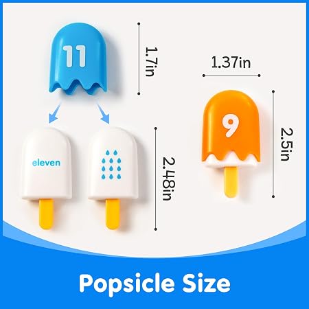 Numbers 1-20 Popsicles – Number Toys for Kids | Learning Numbers & Words for Toddlers, Preschool Number Recognition Games