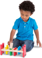 Hammer Bench Pound-a-Peg Toy | Wooden Montessori Pounding Game for Kids