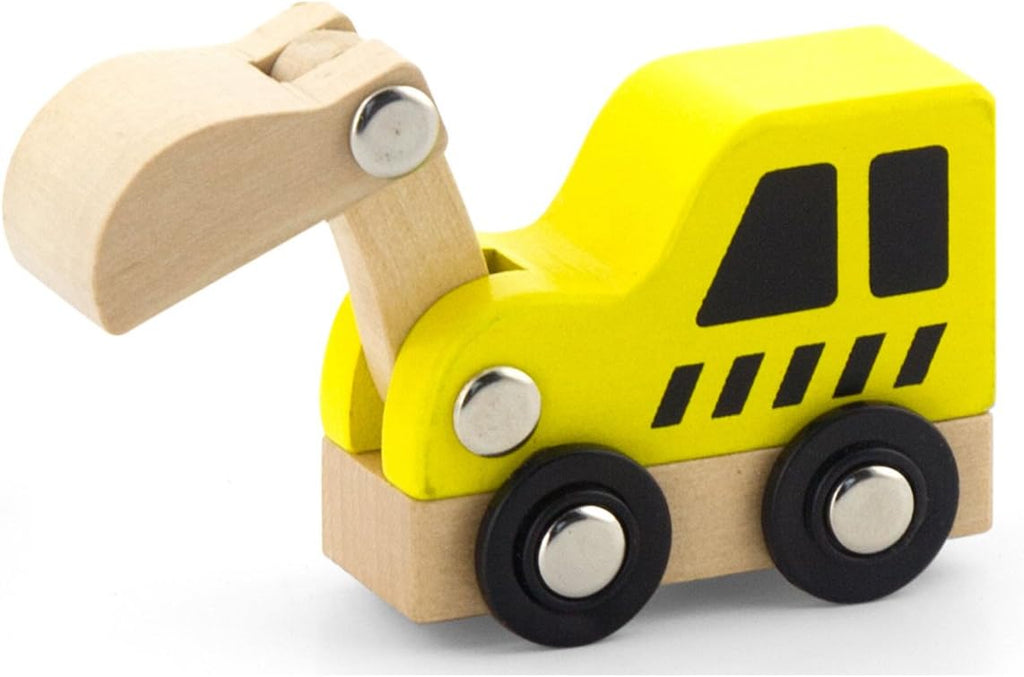 Construction Vehicles 6 Pcs Set | Wooden Truck Toys for Kids Pretend Play Age 3+