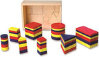Wooden Logic Blocks 48 Pcs | Montessori Shape & Color Sorting Educational Toy