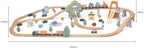 Wooden Train Track 92 Pcs Set | Polar B Grand Station Railway Toy for Kids