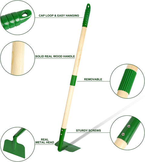 Kids Gardening Tools Set - 7pcs Wheelbarrow Set for Kids with Shovel, Rake, Leaf Rake, Summer Outdoor Yard Digging Weed Birthday Gifts,  Garden Tools Set Toy Outdoor Play | Garden & Soil Play