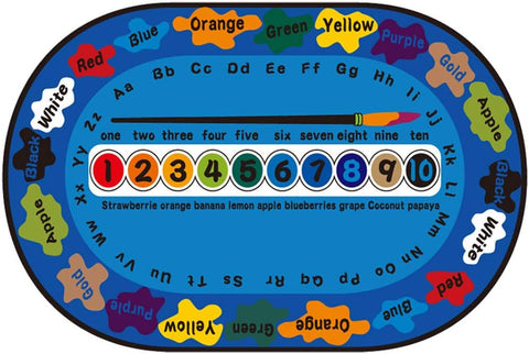 Kids Children's Educational Large Rug Carpet Alphabet ABC, Numbers（160x230cm )