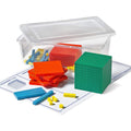 Base Ten Blocks Set in Transparent Tub | Math Learning Manipulatives Kids