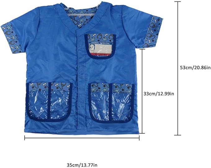 Veterinarian Costume Set for Kids | Doctor Role Play Animal Care Dress-Up Kit