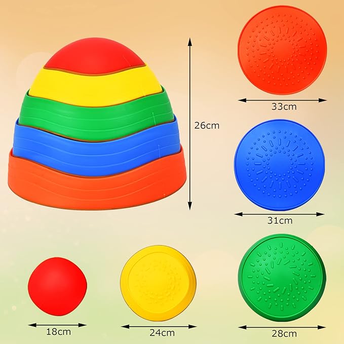 Giant Balance Stones Set of 5 | Kids Motor Skills & Balance Training Toy