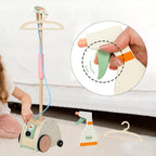 Wooden Garment Steamer Toy for Kids | Preschool Pretend Play Laundry Iron Set