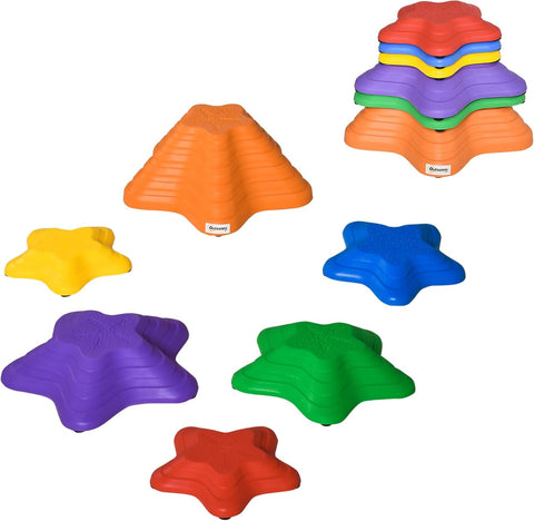 Starfish Style 11 Pcs Large Size Stepping Balance Stones for Kids