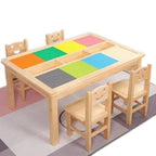 Rectangular Lego Table with 4 Lego Sets | Kids Building Activity Play Table
