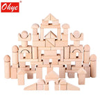 Wooden Building Blocks 100 Pcs | Montessori Creative Construction Toy for Kids