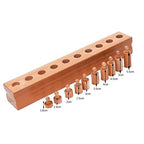 Wooden Cylindrical Blocks Set of 4 | Montessori Cylinder Learning Toy for Kids