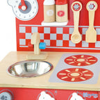 Table Top Wooden Kitchen Set with Accessories | Kids Pretend Play Cooking Toy Age 3+