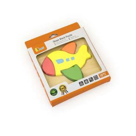 Wooden Aeroplane Puzzle | Kids Mini Aircraft Shape Learning Puzzle Toy