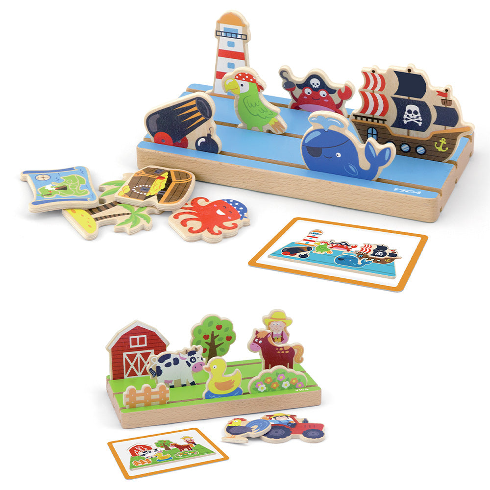 3D Spatial Learning Toy Kids | Space & Distance Montessori Wooden Blocks Set