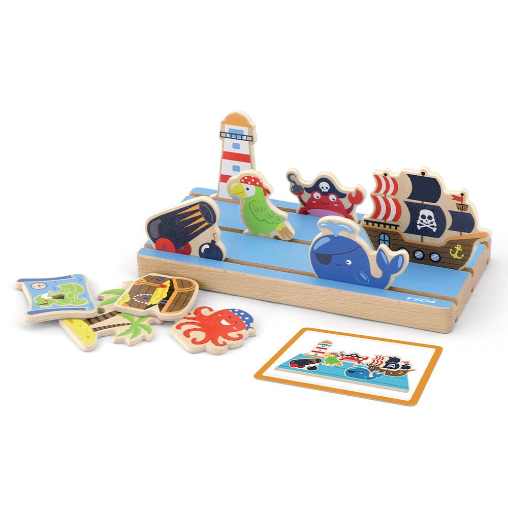 3D Spatial Learning Toy Kids | Space & Distance Montessori Wooden Blocks Set