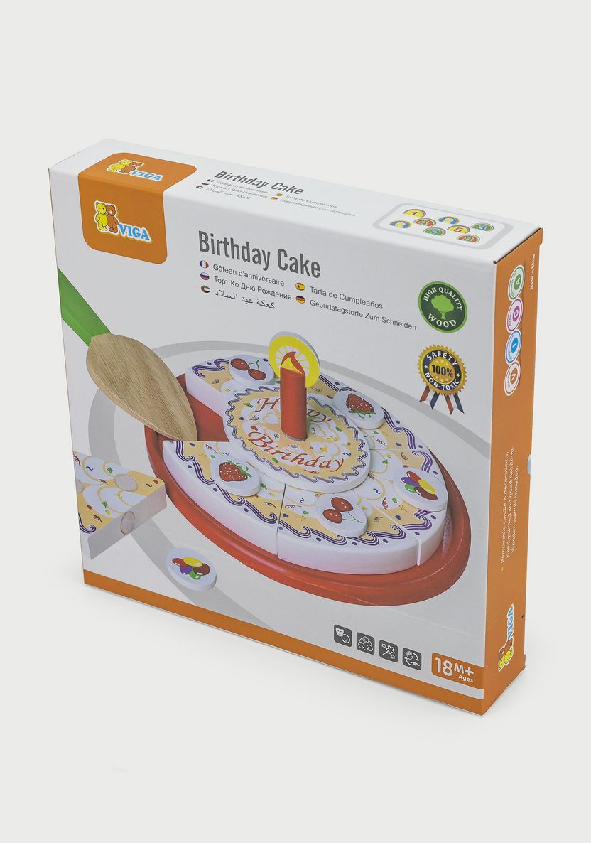 Wooden Happy Birthday Cake Toy Kids | Pretend Play Party Set