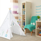 Kids Teepee Tent | Cotton Canvas Play Tent Indoor Reading & Play House