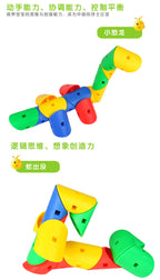 Capu Manipulative Shapes 60 PCS | Interlocking STEM Fine Motor Skills Building Toy