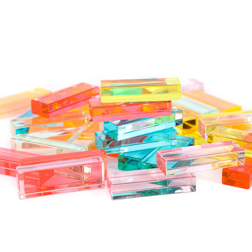 Acrylic Stacking Blocks 36 Pcs | Montessori Sensory Building Toy for Kids