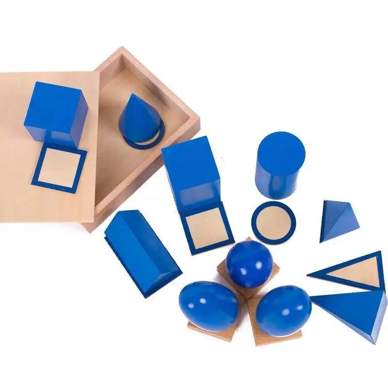 Wooden Montessori Geometry Set | 3D Shapes Learning Toy for Preschool Kids