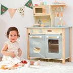 Wooden Kitchen Set for Kids Play | Pretend Play Cooking Toy Set