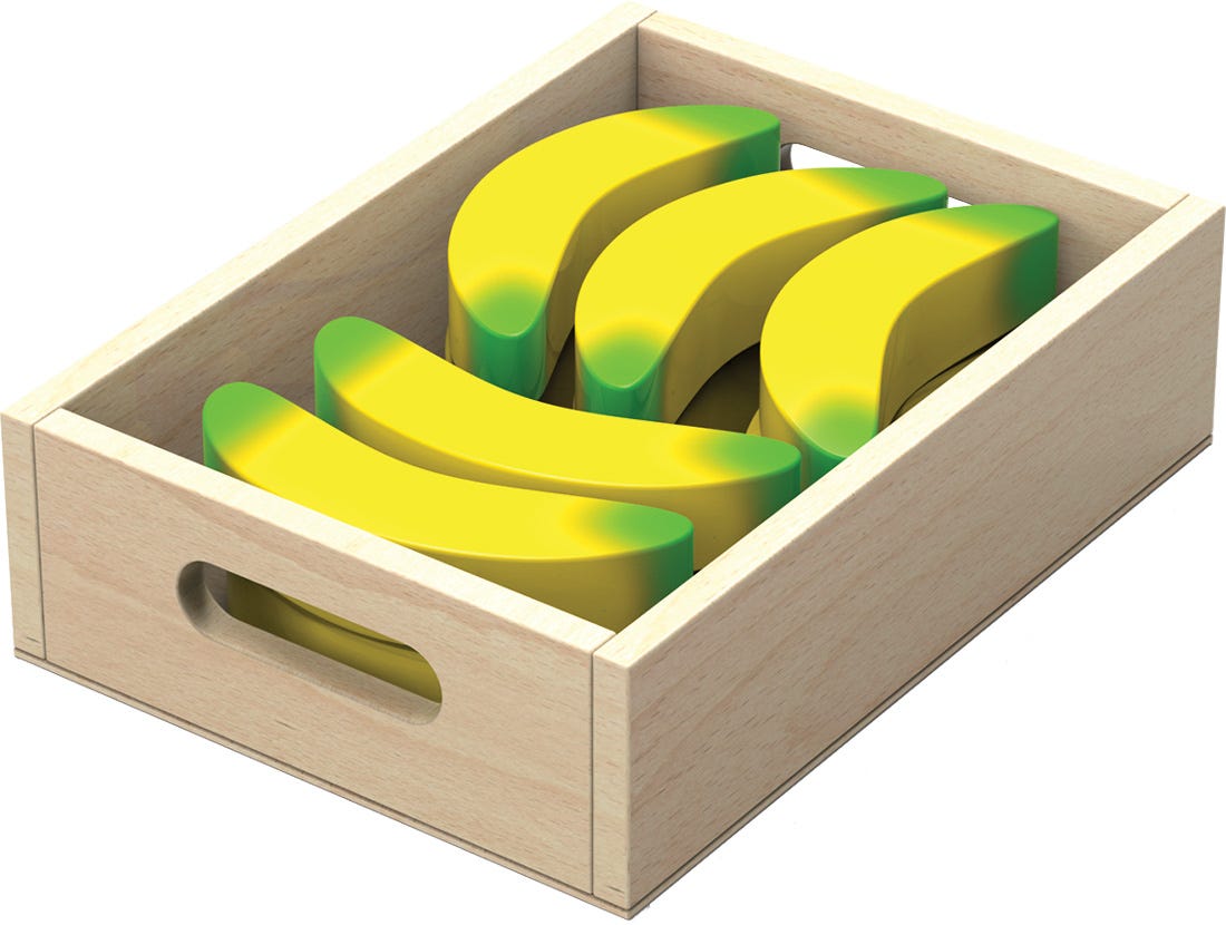 Fruit & Vegetable 10 Box Crate Set | Wooden Pretend Play Food Toy for Kids