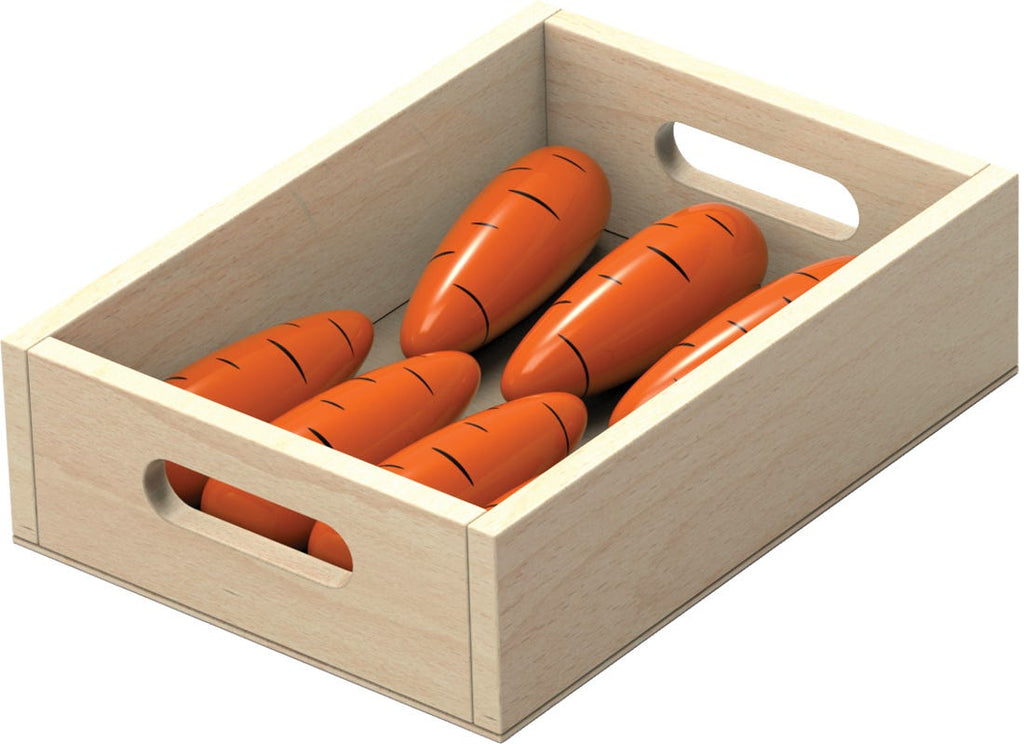 Fruit & Vegetable 10 Box Crate Set | Wooden Pretend Play Food Toy for Kids