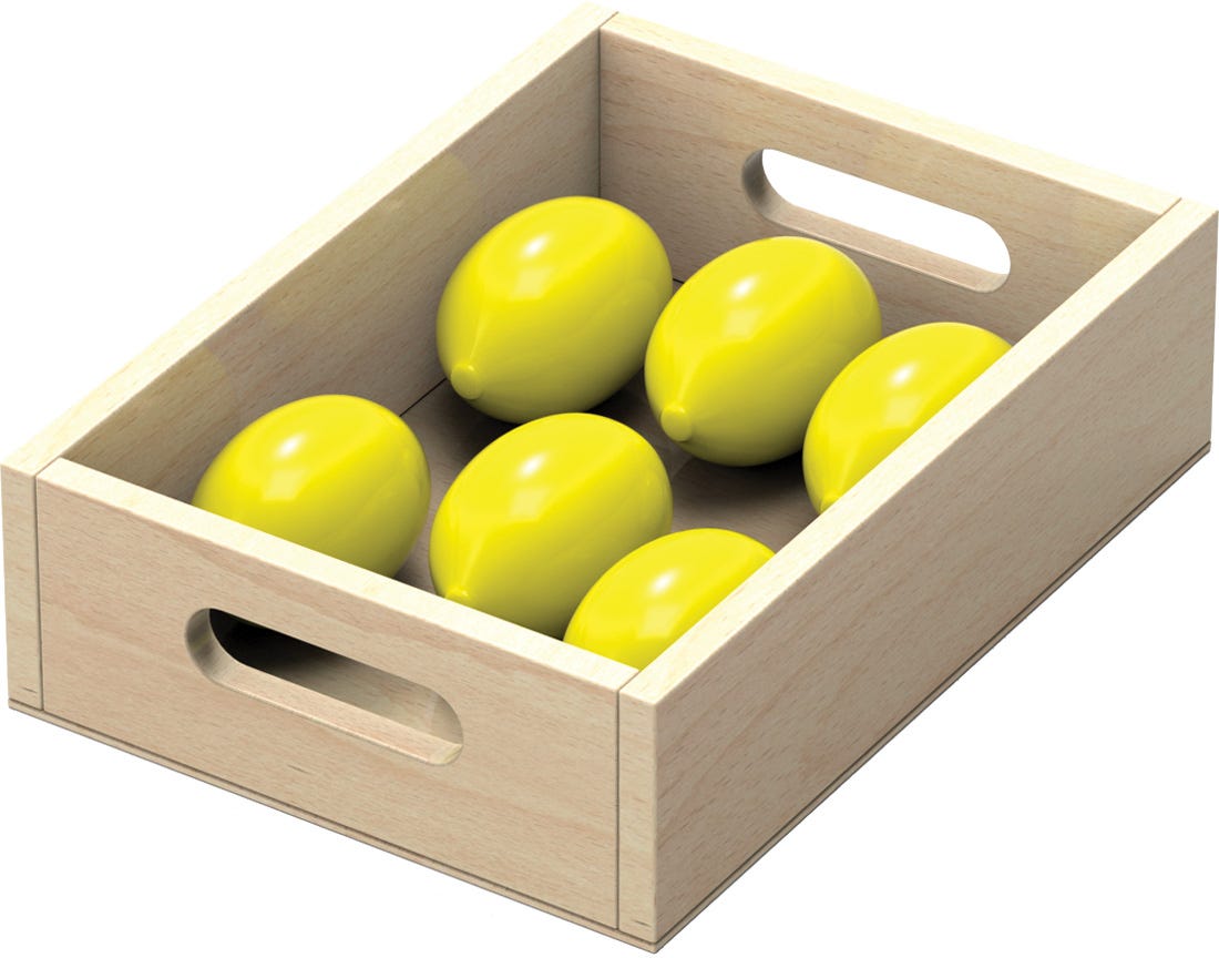 Fruit & Vegetable 10 Box Crate Set | Wooden Pretend Play Food Toy for Kids