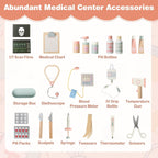 Wooden Medical Center Pretend Play Set Kids | Doctor Role Play Toy Station