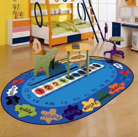 Kids Children's Educational Large Rug Carpet Alphabet ABC, Numbers（160x230cm )
