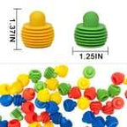 Edu Manipulative Shapes 100 PCS | Interlocking Building Fine Motor Skills Toy Set
