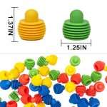 Edu Manipulative Shapes 100 PCS | Interlocking Building Fine Motor Skills Toy Set