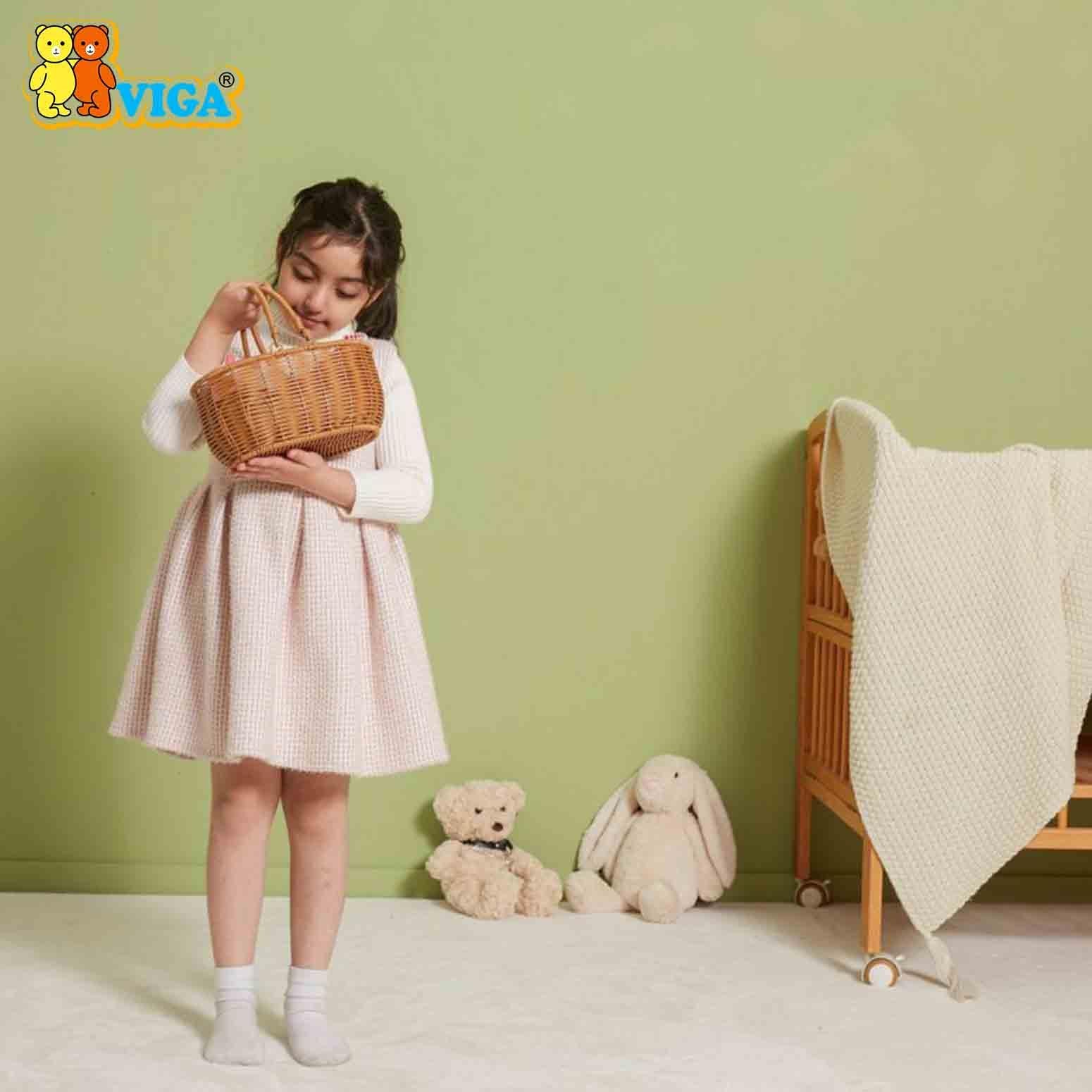 Wooden Picnic Set for Kids | Pretend Play Food Basket Toy Set 30 Pcs