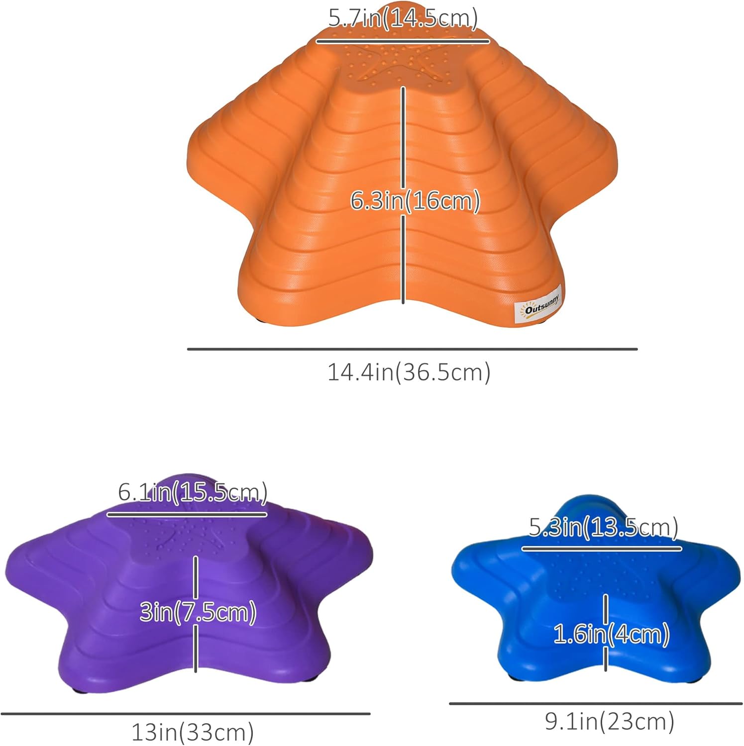 Starfish Stepping Stones Kids 11 Pcs | Balance & Motor Skills Toy Set