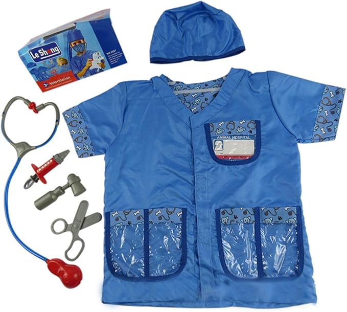 Veterinarian Costume Set for Kids | Doctor Role Play Animal Care Dress-Up Kit