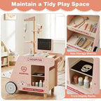 Wooden Medical Center Pretend Play Set Kids | Doctor Role Play Toy Station