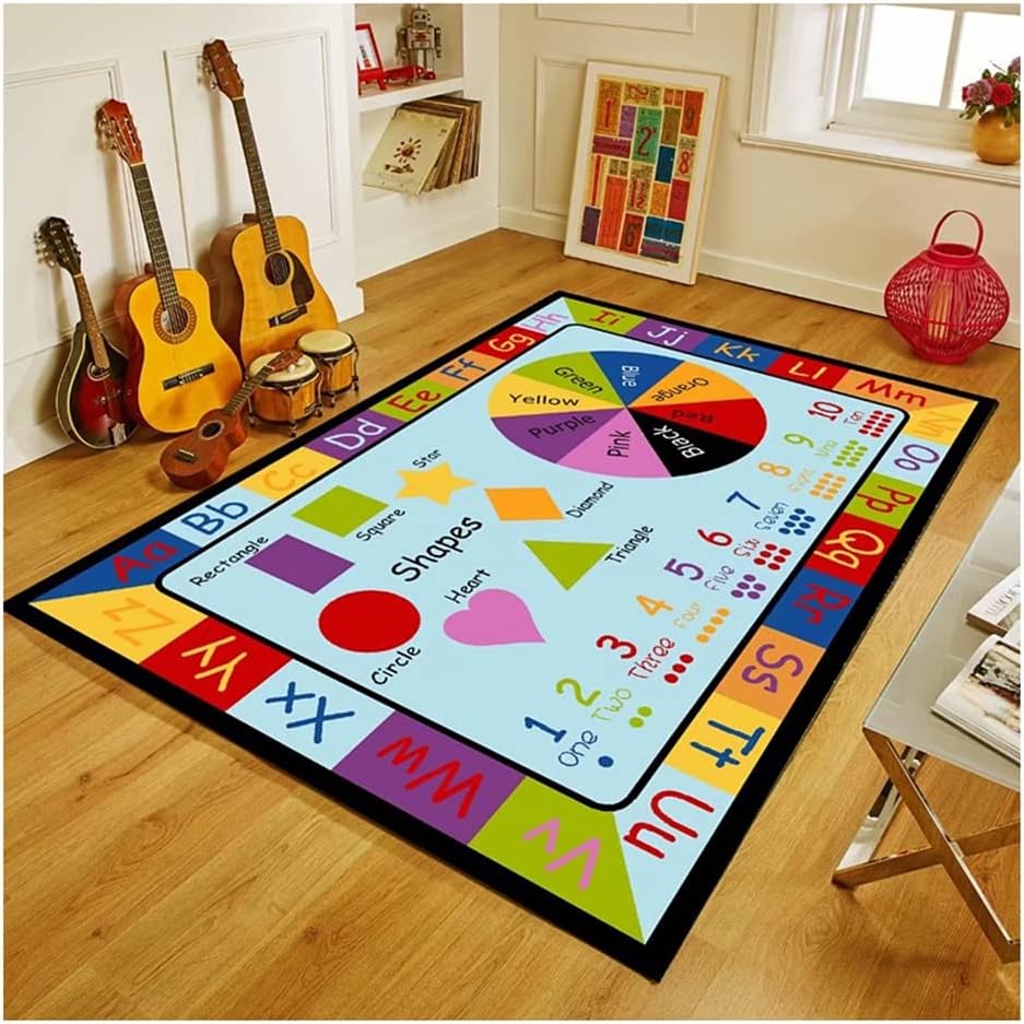 Kids Hopscotch Play Mat 160x230cm | Number Alphabet Game Carpet Rug