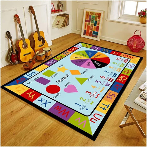Carpet Kids Play Mat Number Alphabet Game Runner Mat, 160 x 230 cm