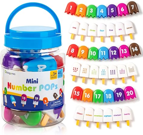 Numbers 1-20 Popsicles – Number Toys for Kids | Learning Numbers & Words for Toddlers, Preschool Number Recognition Games