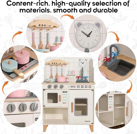 Wooden Kitchen Set for Kids Play | Pretend to Play