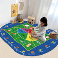 Oval Non-Slip Play Mat 160x230cm | Soft Soundproof Kids Floor Rug
