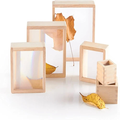 Magnification Blocks Set (6 PCS) | STEM Science Learning Wooden Blocks for Kids (Ages 2+)