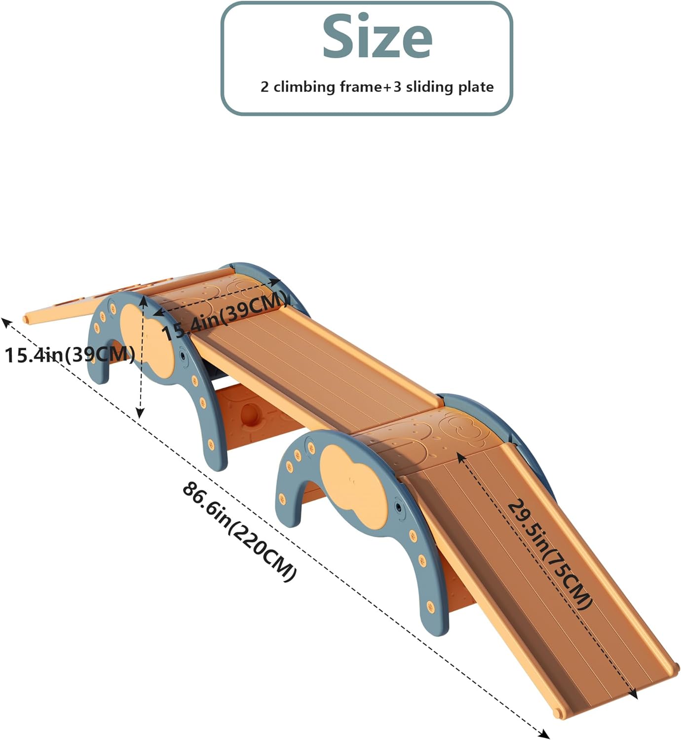 Children’s Indoor Climbing Slide Pikler Set | Montessori Climber Arch & Slide Play Gym