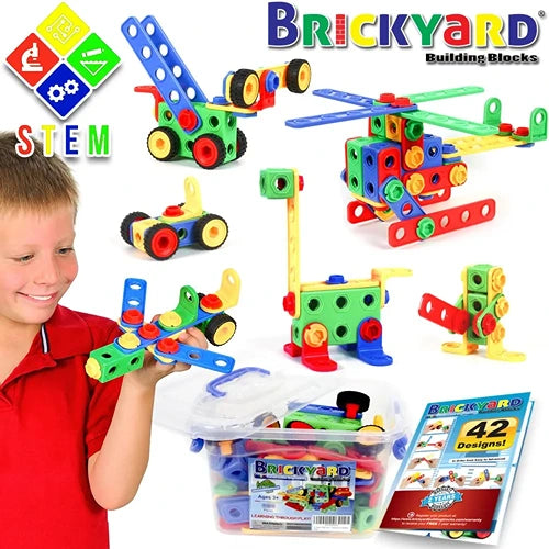 Brick Yard Building Block STEM 301 Pcs | Educational Engineering Construction Toy Set