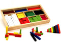 Math Blocks 308 Pcs Set | Wooden Counting & Fraction Learning Educational Toy for Kids