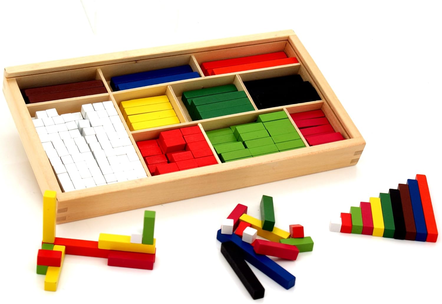 Math Blocks 308 Pcs Set | Wooden Counting & Fraction Learning Educational Toy for Kids