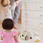 Wooden Garment Steamer Toy for Kids | Preschool Pretend Play Laundry Iron Set